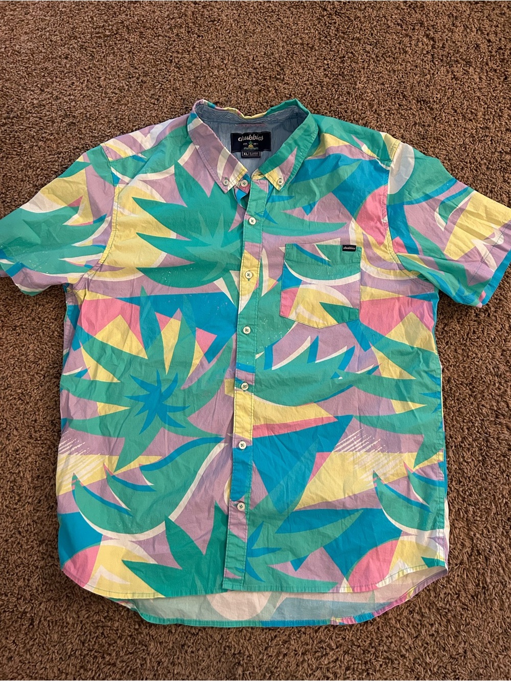 CHUBBIES XL  The Surfside Friday Regular Fit Button Front Shirt Men Spring